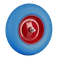 Preview: Schubkarrenrad Vollgummi blau Stahl Felgen, Achse 2,0 cm