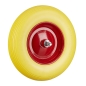 Preview: Schubkarrenrad Vollgummi gelb Stahl Felgen, Achse 2,0 cm