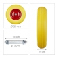 Preview: Schubkarrenrad Vollgummi gelb Stahl Felgen, Achse 2,0 cm