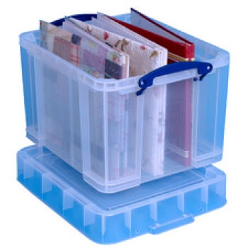 Really Useful Box Aufbewahrungsbox 35 Liter XL, transparent