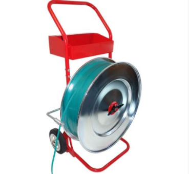 ABROLLWAGEN ROT / VERZINKT ROBUST ABLAGE BREMSE