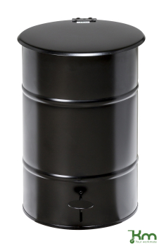 Abfallbehälter 30 L im Retro-Design aus galvanisiertem Stahlblech