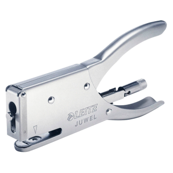 LEITZ Heftzange Juwel 5556 matt vernickelt – kraftsparend Papier heften