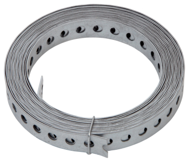 Lochband 17mm 10m Montagelochband gerade Kanten verzinkt