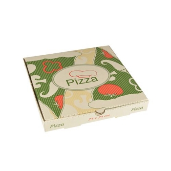 Pizzakartons, eckig 24 x 24 x 3 cm, 100 Stück