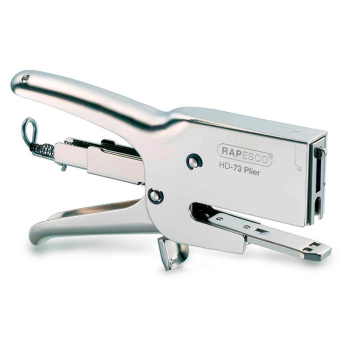 RAPESCO® Heftzange HD-73 silber – stabile Profi-Heftzange für Kartons, Versand & Büro