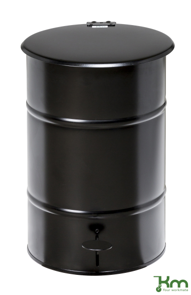 Abfallbehälter 30 L im Retro-Design aus galvanisiertem Stahlblech