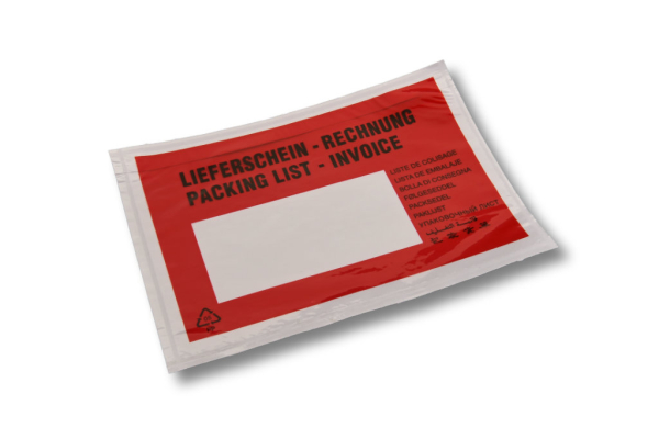 Versandtaschen C6 bedruckt: Lieferschein/Rechnung