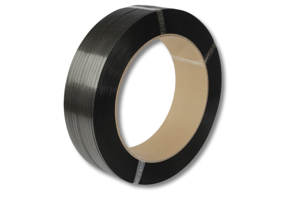 PP-Umreifungsband schwarz 16 x 0,50 mm – 2000 m Rolle, 406 mm Kern, 200 kg Reißfestigkeit