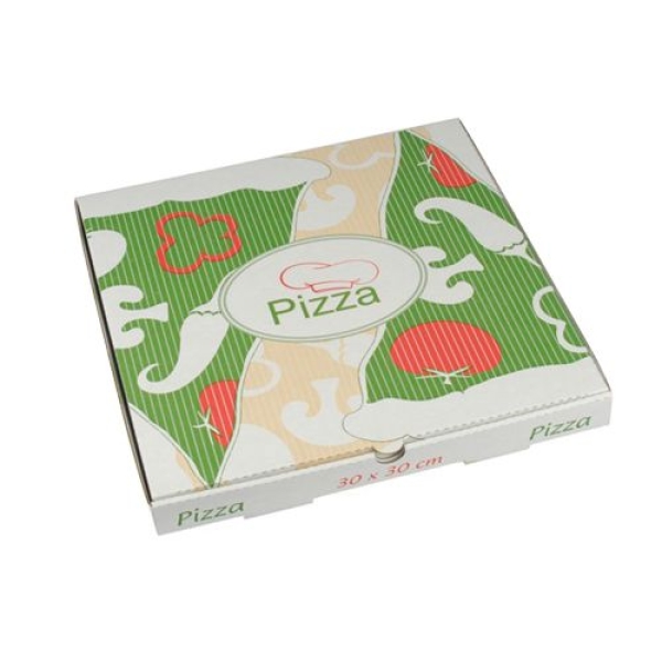 Pizzakartons, eckig 30 x 30 x 3 cm, 100 Stück