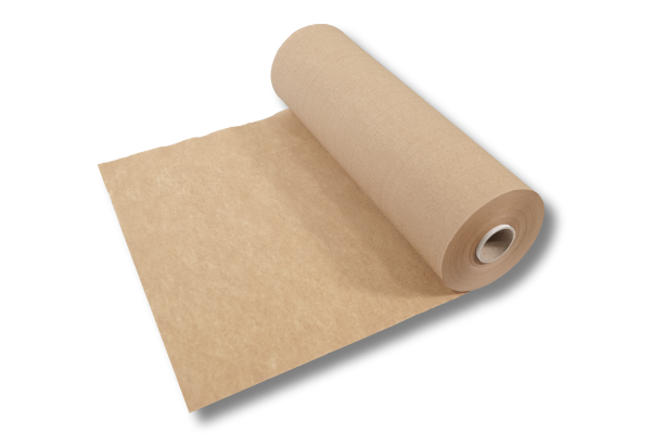 Automatenstretchpapier 500 mm x 150 m – 48 g/m², braun, umweltfreundlich