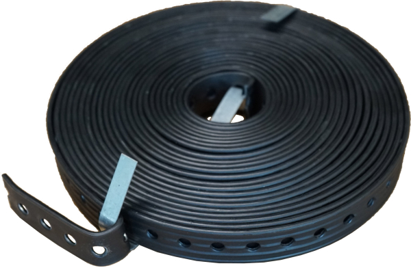 Lochbandeisen kunststoffummantelt 19 x 2,5 mm, Loch-ø 6,5 mm, 10 m