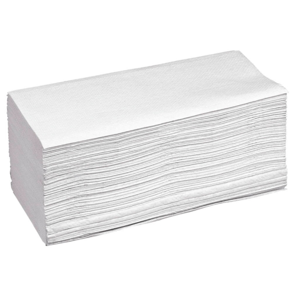5 x 1-lagig 250 Tücher Papierhandtücher Naturell Zick-Zack-Falzung Falthandtuch 